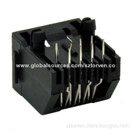 PCB Jack, 1x1 Side Entry, Available in 4P2C-8P8C, 1.5A Current Rating